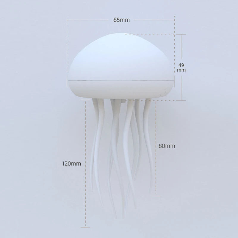 Jellyfish Lamp Model Ornament Voice Controll Touch Foot Gradient Color Jellyfish Lamp Desktop Decoration Ornament Christmas Gift