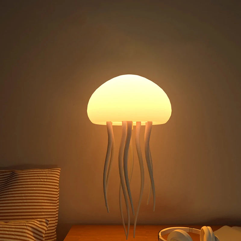 Jellyfish Lamp Model Ornament Voice Controll Touch Foot Gradient Color Jellyfish Lamp Desktop Decoration Ornament Christmas Gift