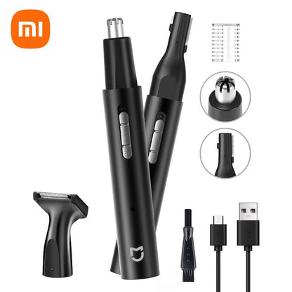 Xiaomi  Electric Nose Ear Hair Trimmer for Men Painless Rechargeable Sideburns Eyebrows Beard 3 in 1 Hair Clipper Shaver